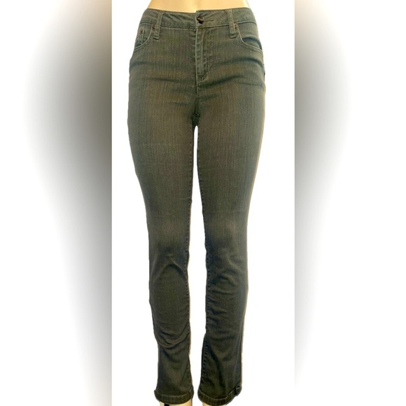 Kenneth Cole New York Dark Olive Green Skinny Jeans - Size 28 UK - Picture 1 of 9